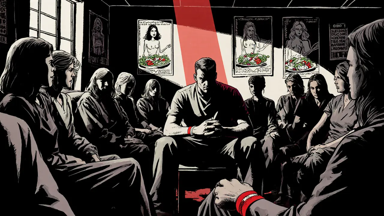 Muž v terapeutické skupině je jediným mužem mezi ženami, cítí se izolovaný a neviděný.