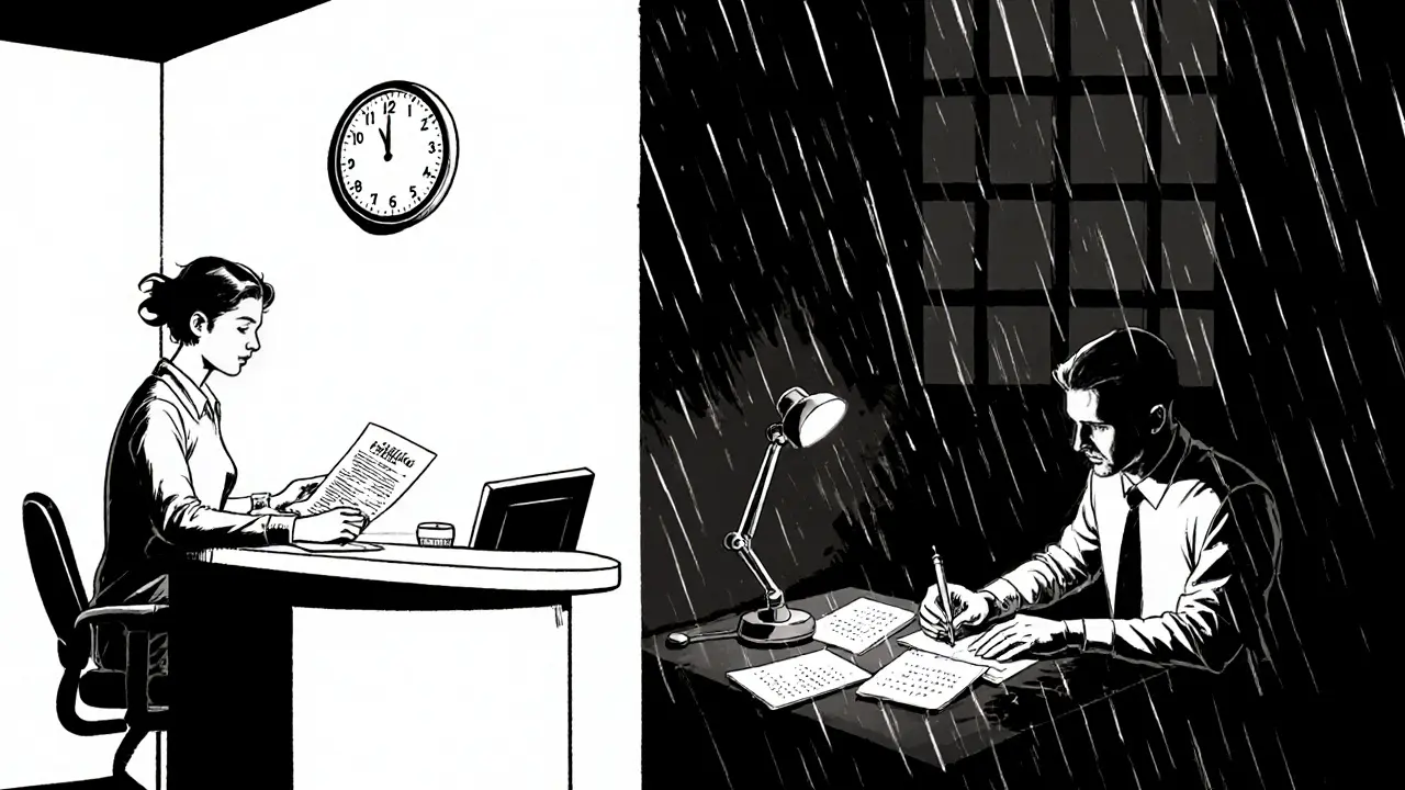 Rozdíl mezi platbou za konzultaci a skrytou prací terapeuta ve dvou částech komiksového panelu.