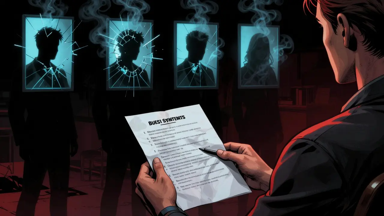 Pacient podává terapeutovi seznam příznaků, zatímco jeho minulé neúspěšné terapie mizí jako kouř.