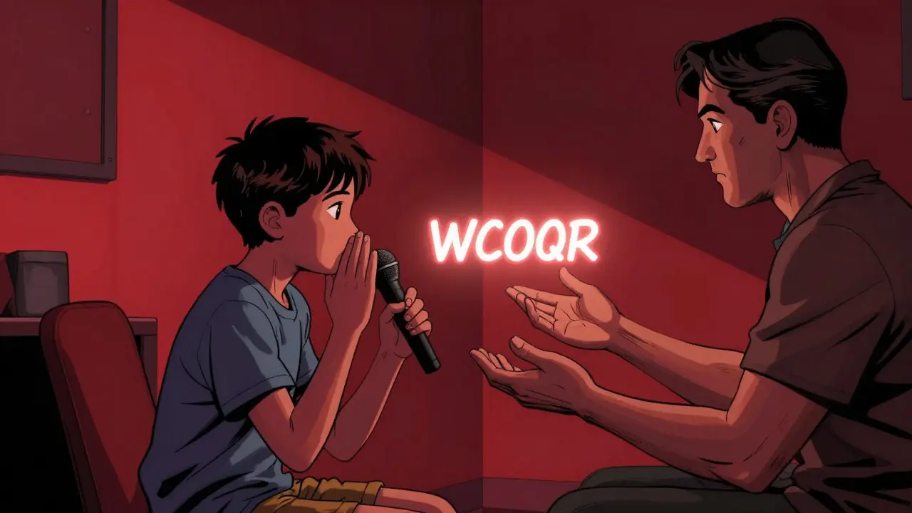 Terapeut pomáhá dítěti postupně překonávat mutismus od gesta přes šepot k hlasu.