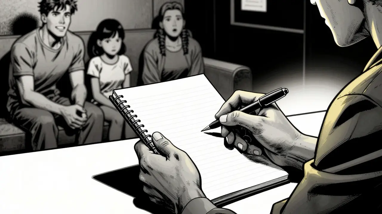 Terapeutická sezení a naděje rodiny v noir estetice