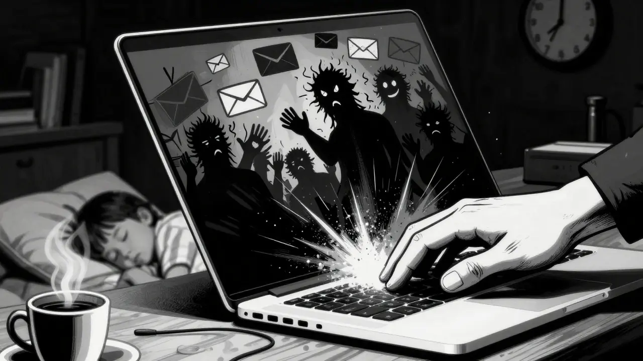 Zavírání notebooku a přechod od práce k osobnímu životu