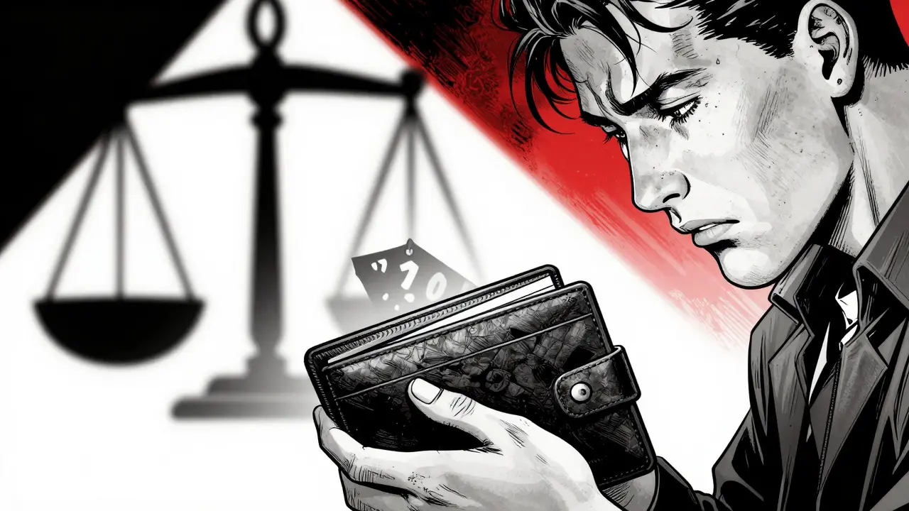 Noir styl kresba znázorňující obavy z cen psychologických služeb a finanční rozhodování